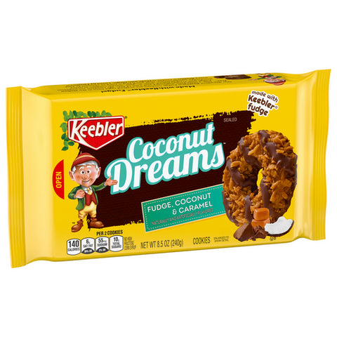 Keebler, Fudge Coconut And Caramel Cookies, 8.5 Oz (Case Of 12)