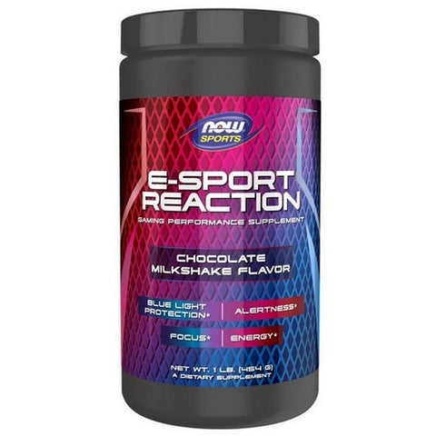 Now Foods, E-Sport Reaction Chocolate Milkshake Flavor Powder, 1 Lb