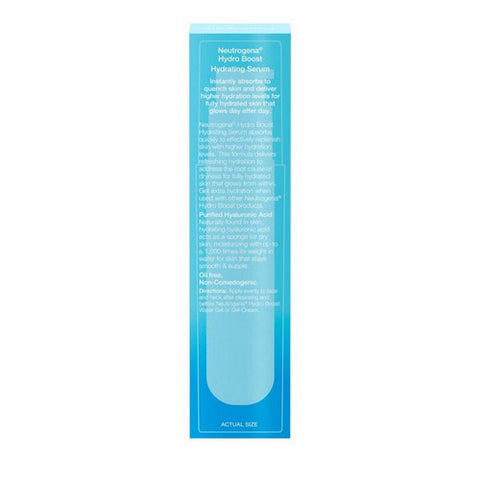 Neutrogena, Hydro Boost Hydrating Hyaluronic Acid Face Serum, 1 Oz (Case Of 3)