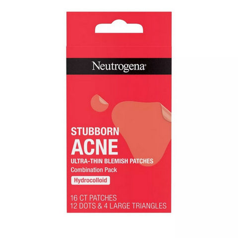 Neutrogena, Hydrocolloid Stubborn Acne Ultra Thin Blemish Patches, 16 Count (Case Of 6)