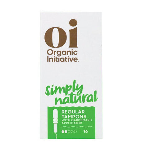 Organic Initiative (OI), Initiative Organic Cotton Regular Tampon with Cardboard Applicator, 16 Count