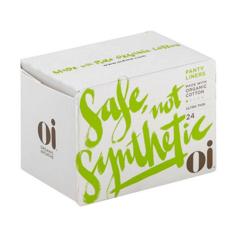 Organic Initiative (OI), Organic Initiative Organic Ultra Thin Cotton Panty Liner with Wrapper, 24 Count
