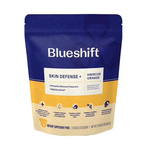 Blueshift Nutrition, Skin Defense Plus Hibiscus Orange, 3.64 Oz X 14 Count