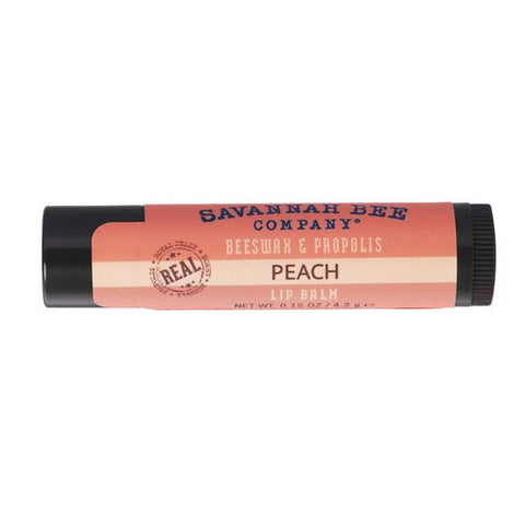 Savannah Bee Co, Savannah Bee Peach Beeswax And Propolis Lip Balm, 0.15 Oz