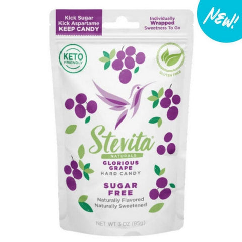 Stevita, Keto Hard Candy Sugar Free Glorious Grape, 3 Oz