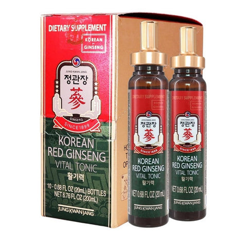 JungKwanJang, Korean Red Ginseng Vital Tonic Bottles, 10 Count