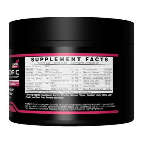 EC Sports, Brain Boost NooTropic Powder Rasp Lemonade, 184 Grams