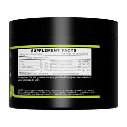 EC Sports, Hydrate Electrolyte Powder Lemon Lime, 277 Grams