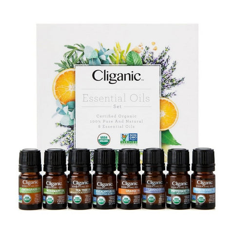 Cliganic, 100% Pure Essential Oil Aromatherapy Set, 8 Count