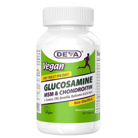 Deva Vegan Vitamins, Vegan Glucosamine Chondroitin MSM, 90 Tablets
