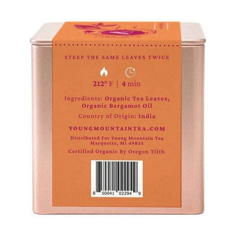 Young Mountain Tea, Organic Earl Grey Pyramid Tea, 12 Bags