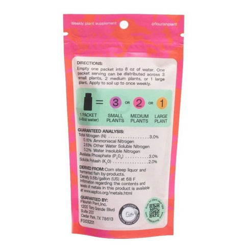 Flourish Plant, Organic All-Purpose Plant Food, 5 Packets