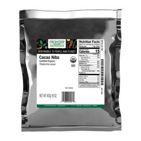 Frontier Coop, Organic Cacao Nibs, 1 Lb