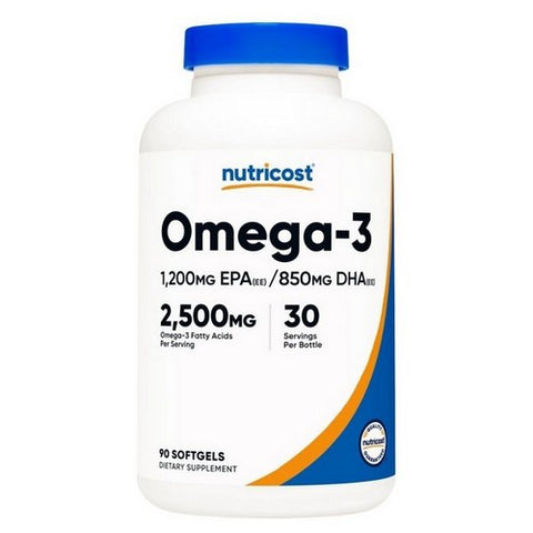 Nutricost, Omega-3 Softgels, 2500 Mg, 90 Count
