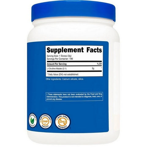 Nutricost, L-Citrulline Malate 2:1 Powder, 600 Grams