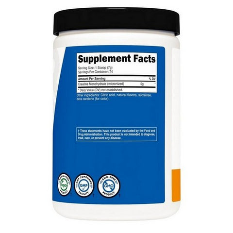 Nutricost, Creatine Monohydrate Powder Mandarin Orange, 500 Grams