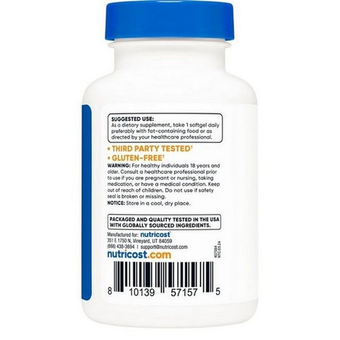 Nutricost, Astaxanthin Softgels, 12 Mg, 60 Count