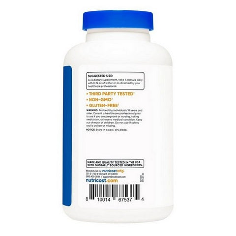 Nutricost, Milk Thistle Capsules, 1000 Mg, 240 Count