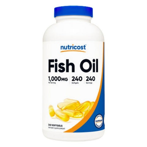 Nutricost, Fish Oil Softgels, 1000 Mg, 240 Count