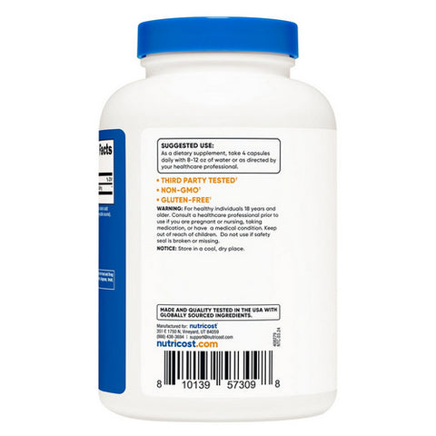 Nutricost, L-Isoleucine Capsules, 500 Mg, 240 Count