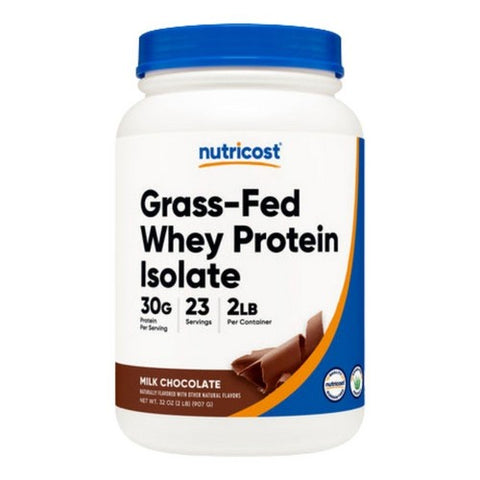 Nutricost, Grass-Fed Whey Protein Isolate Powder Chocolate, 2 Lbs