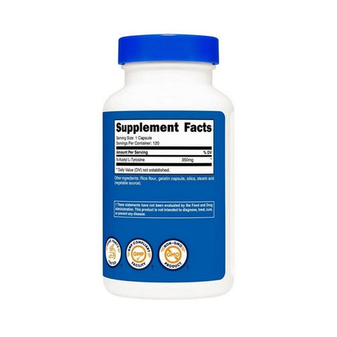 Nutricost, N-Acetyl L-Tyrosine Capsules, 350 Mg, 120 Count