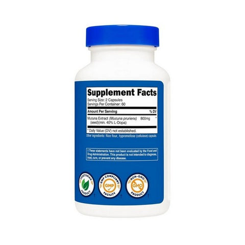 Nutricost, Mucuna Pruriens Capsules, 800 Mg, 120 Count