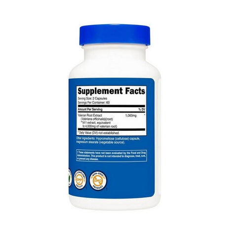 Nutricost, Valerian Root Capsules, 4000 Mg, 120 Count