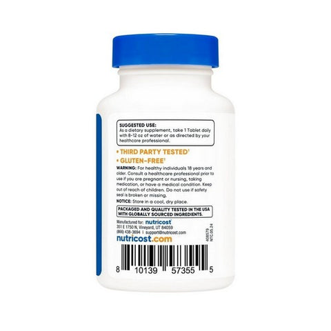 Nutricost, Zinc Gluconate Tablets, 50 Mg, 180 Count