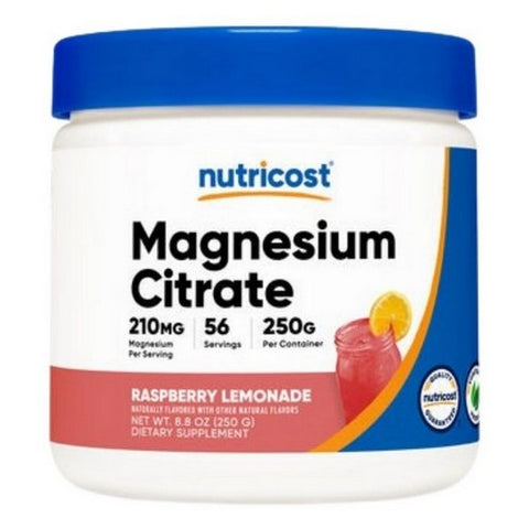 Nutricost, Magnesium Citrate Powder Raspberry Lemonade, 250 Grams