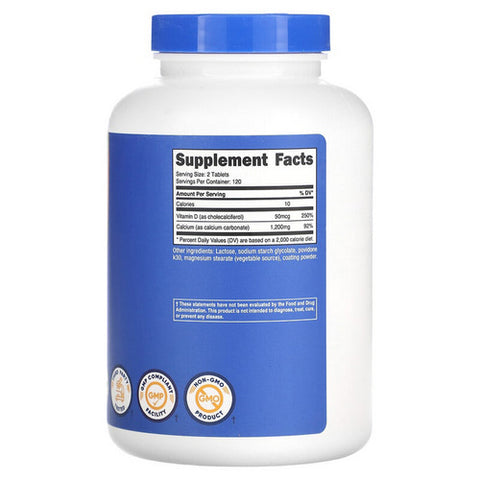 Nutricost, Calcium Vitamin D3 Tablets, 600 Mg/25 Mcg, 240 Count