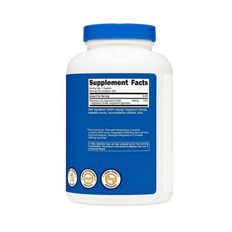 Nutricost, Magnesium Complex Capsules, 500 Mg, 240 Count