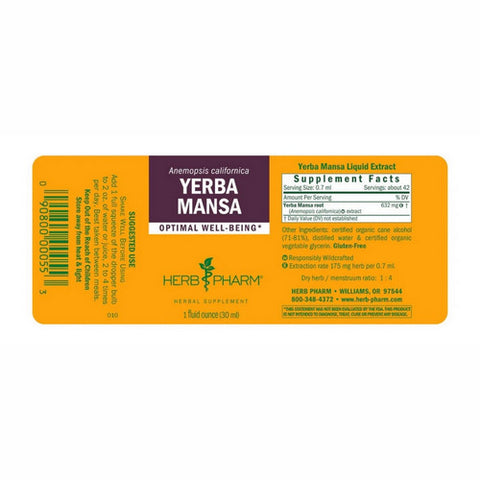 Herb Pharm, Yerba Mansa Extract, 1 Oz