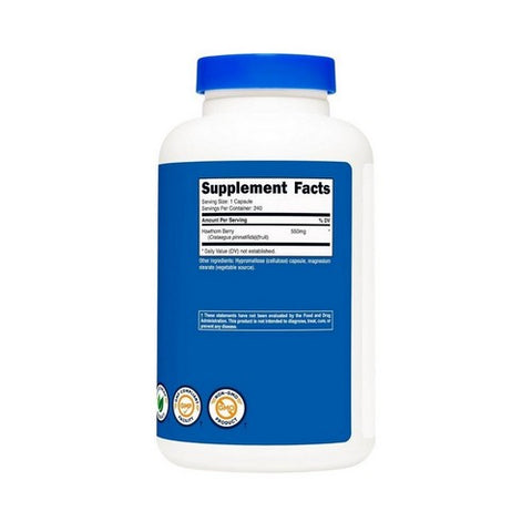 Nutricost, Hawthorn Berry Capsules, 550 Mg, 240 Count