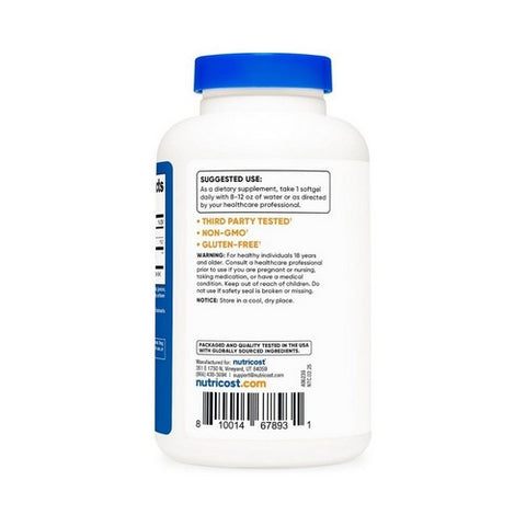 Nutricost, Ubiquinol Softgels, 100 Mg, 120 Count