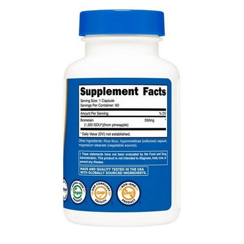 Nutricost, Bromelain Capsules, 550 Mg, 60 Count