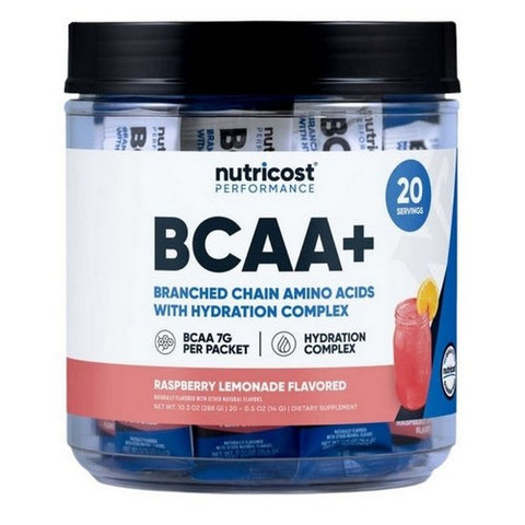 Nutricost, BCAA + Hydration Stickpacks Raspberry Lemonade, 20 Sticks