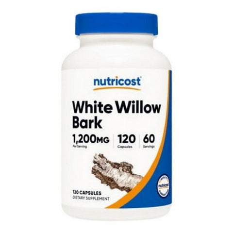 Nutricost, White Willow Bark Capsules, 1200 Mg, 120 Count
