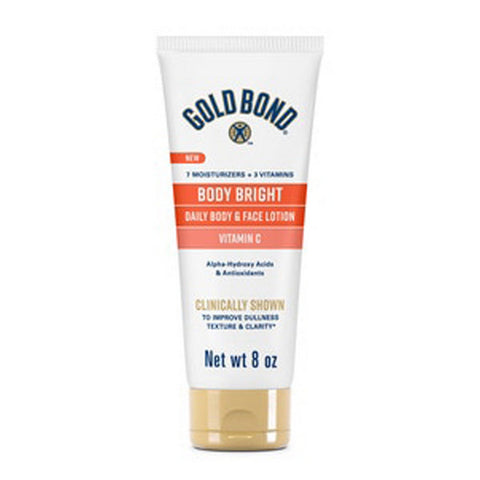 Gold Bond, Body Bright Daily Body And Face Lotion With Vitamin C, 8 Oz (Case Of 1)