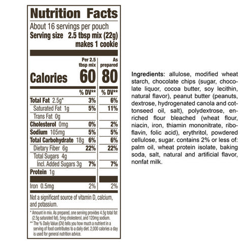 Halo Top, Light Peanut Butter Chocolate Chip Cookie Mix, 12.6 Oz (Case Of 12)