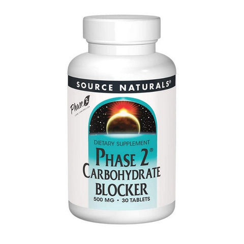 Source Naturals, Phase 2 Carbohydrate Blocker, 500 mg, 30 Tabs