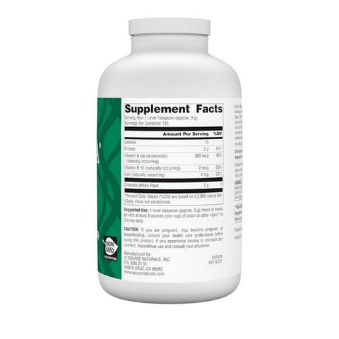 Source Naturals, Chlorella, From YaeyamaPowder 16 Oz