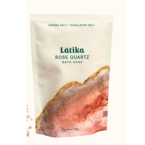 Latika Soap, Geode Bath Soak Rose Quartz, 4 Oz
