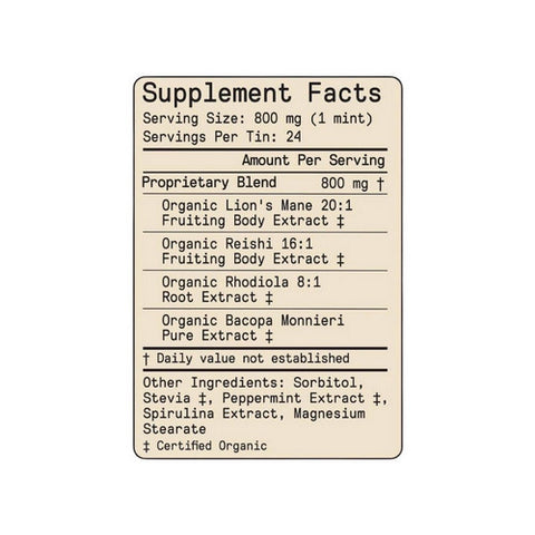 SuperMush, Daily Flow SuppleMints, 24 Count