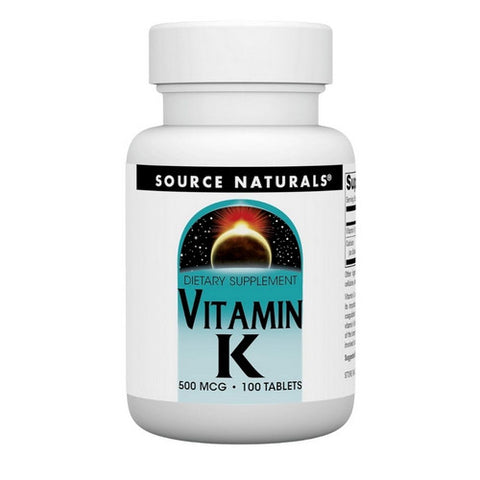 Source Naturals, Vitamin K, 500 MCG, 100 Tabs