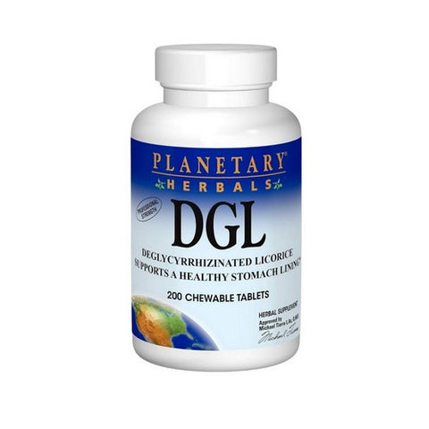 Planetary Herbals, DGL Licorice, Chewable 200 Tabs