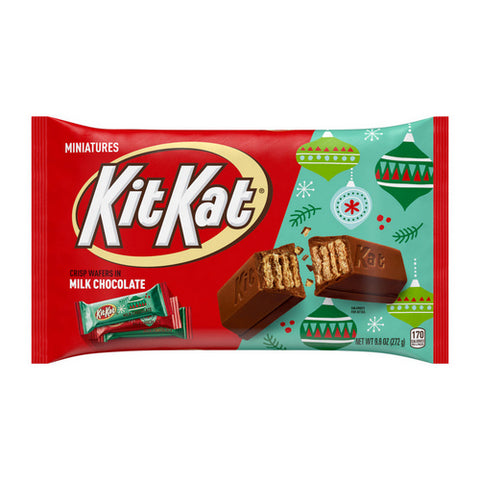 Kit Kat, Miniatures Milk Chocolate Wafer Christmas Candy, 9.6 Oz (Case Of 24)