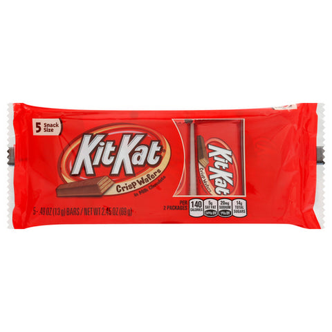 Kit Kat, Milk Chocolate Wafer Snack Size Bars Candy, 2.45 Oz (Case Of 36)