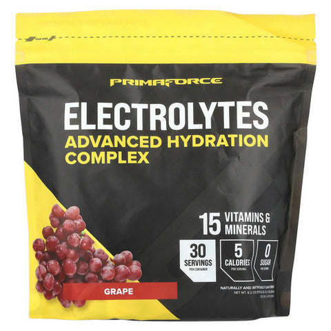 Primaforce, Electrolytes Grapes, 30 Packets