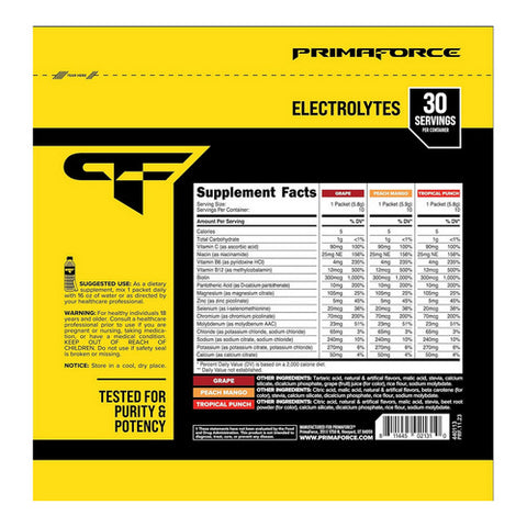 Primaforce, Electrolytes Hydration Complex Variety Pack, 30 Packets